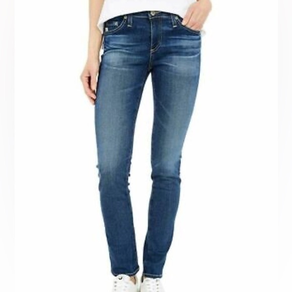 AG Adriano Goldschmied Size 27 The Prima Mid Rise Cigarette Stretch Jeans - Picture 1 of 13